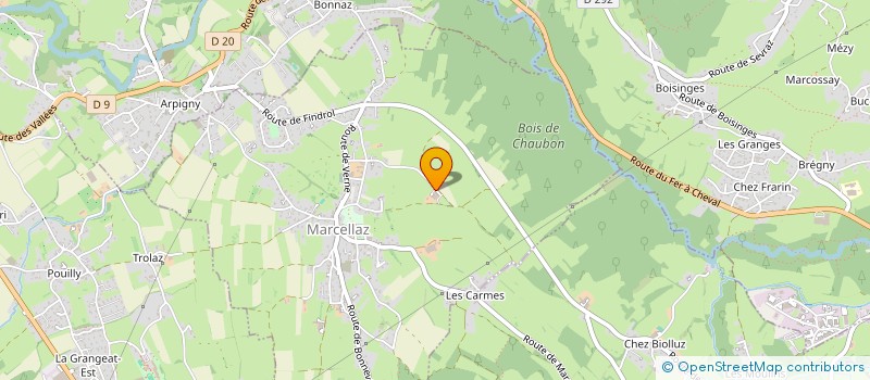 localisation de l'entreprise LES CONTAMINES  MARCELLAZ