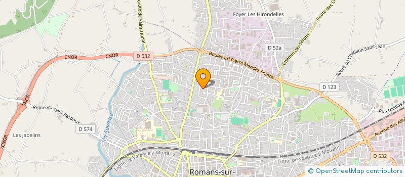 localisation de l'entreprise 'LES CONTELINES'  ROMANS-SUR-ISERE