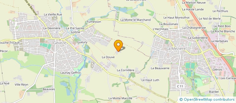 localisation de l'entreprise LES CONTENTS  GEVEZE