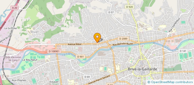 localisation de l'entreprise LES CONTROLEURS DE FRANCE - LCD FRANCE  BRIVE-LA-GAILLARDE