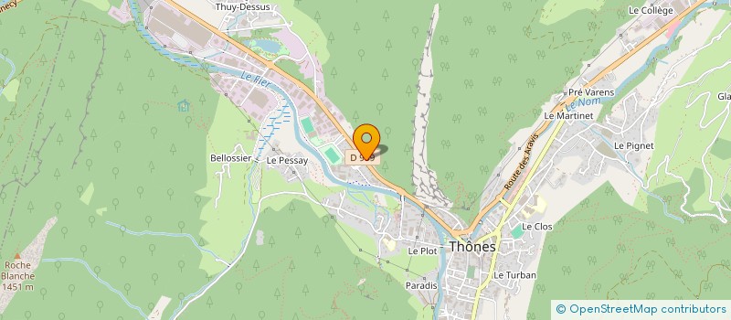 localisation de l'entreprise LES COOPERATIVES REUNIES DES SAVOIE  THONES