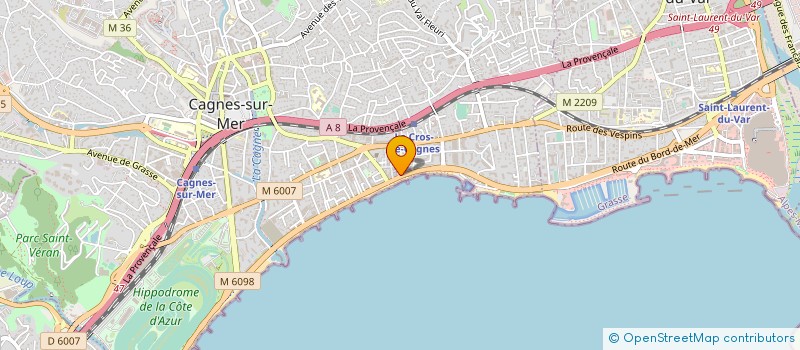 localisation de l'entreprise LES COPAINS à CAGNES-SUR-MER