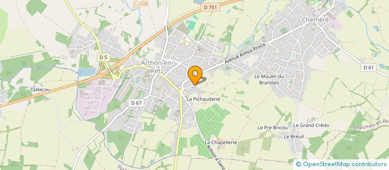 localisation de l'entreprise LES COPAINS  CHAUMES-EN-RETZ