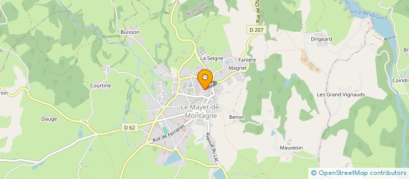 localisation de l'entreprise LES COPAINS D'ABORD à LE MAYET-DE-MONTAGNE