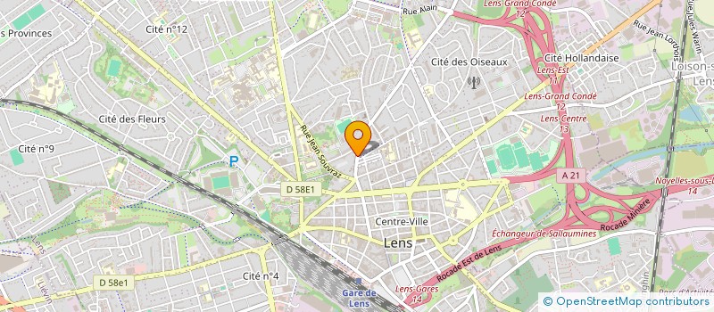 localisation de l'entreprise LES COPAINS D'ABORD  LENS