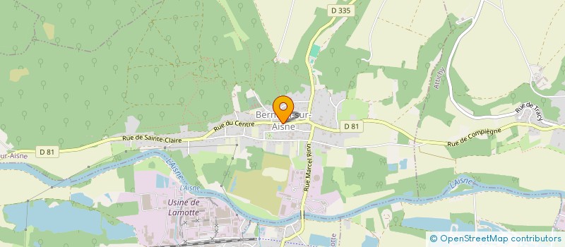 localisation de l'entreprise  LES COPAINS D'ABORD  BERNEUIL-SUR-AISNE