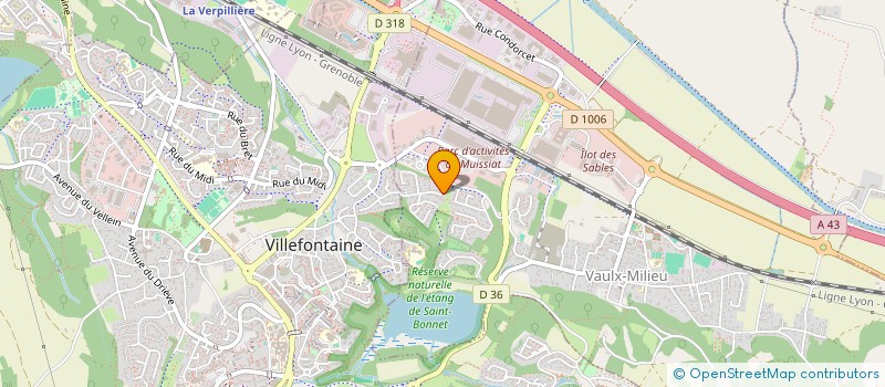 localisation de l'entreprise LES COPAINS D'ABORD  VAULX-MILIEU