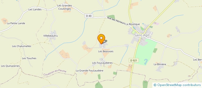 localisation de l'entreprise LES COPAINS D'AGIL  COUETRON-AU-PERCHE