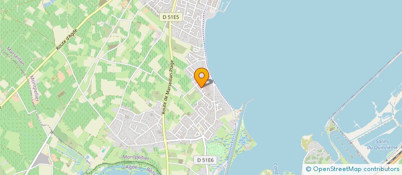 localisation de l'entreprise LES COPAINS D'EN FACE à MARSEILLAN