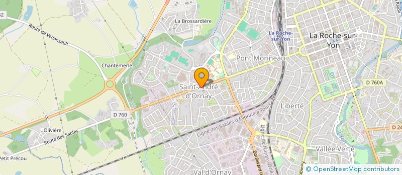 localisation de l'entreprise LES COPAINS D'ORNAY à LA ROCHE-SUR-YON