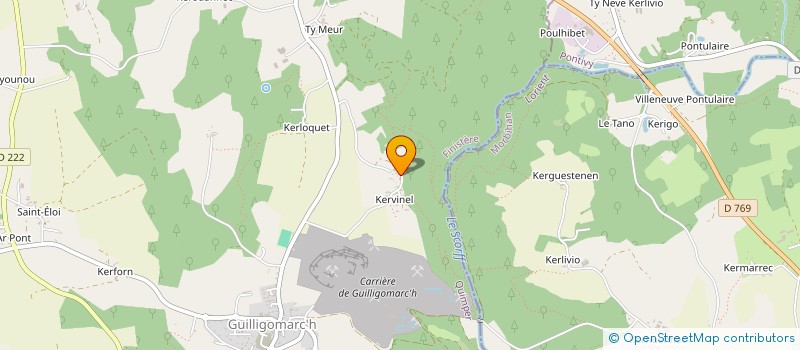 localisation de l'entreprise LES COPAINS DE BULLES  GUILLIGOMARC'H