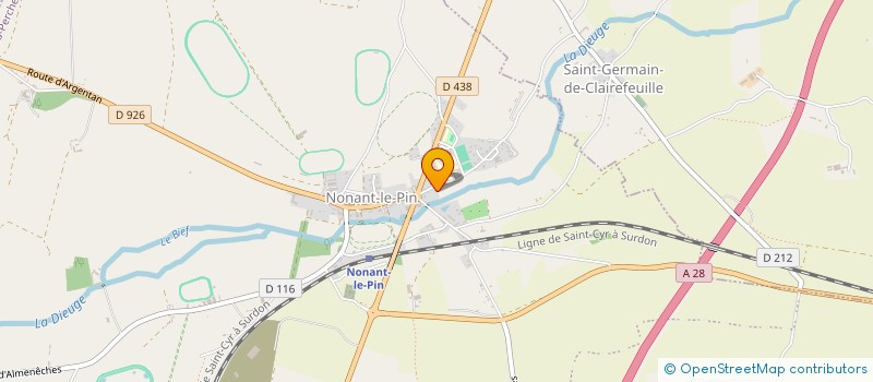localisation de l'entreprise LES COPAINS DE GUITOUNE à NONANT-LE-PIN
