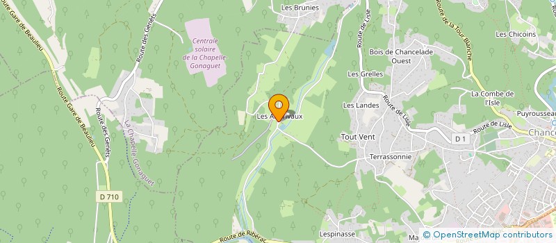 localisation de l'entreprise LES COPAINS DE L'ETANG  CHANCELADE