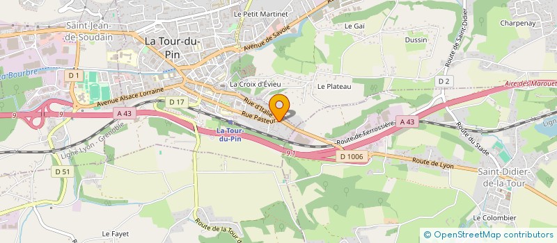 localisation de l'entreprise LES COPAINS DE LA CHANSON à LA TOUR-DU-PIN