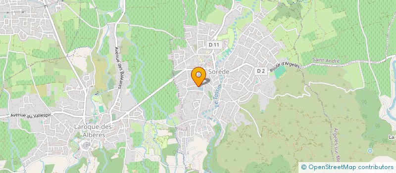 localisation de l'entreprise LES COPAINS DES ALBERES  SOREDE