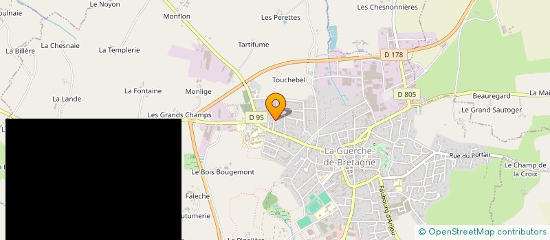 localisation de l'entreprise LES COPAINS DU PALET GUERCHAIS  LA GUERCHE-DE-BRETAGNE