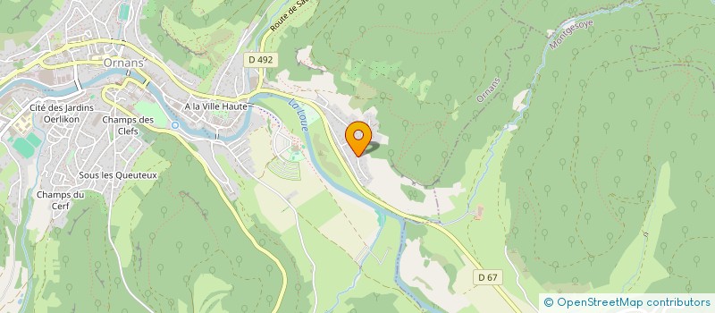 localisation de l'entreprise LES COPAINS DU PAYSAGE  ORNANS