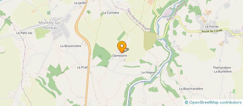 localisation de l'entreprise LES COPAINS DU SHOGUN à MONTILLY-SUR-NOIREAU