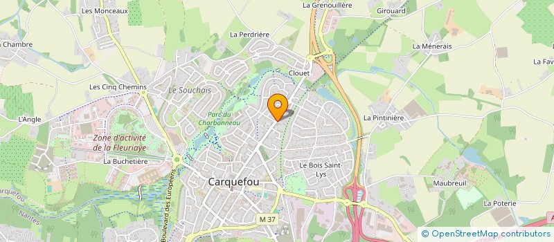 localisation de l'entreprise LES COPAINS EN FETE  CARQUEFOU