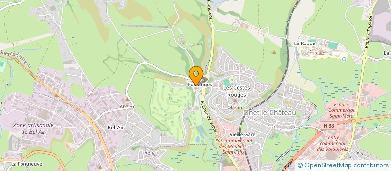 localisation de l'entreprise LES COPAINS GUINGUETTE à ONET-LE-CHATEAU