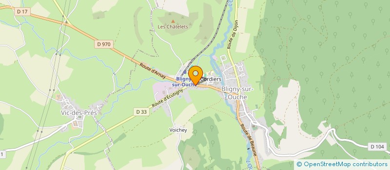 localisation de l'entreprise LES COPEAUX DE L'OUCHE  BLIGNY-SUR-OUCHE