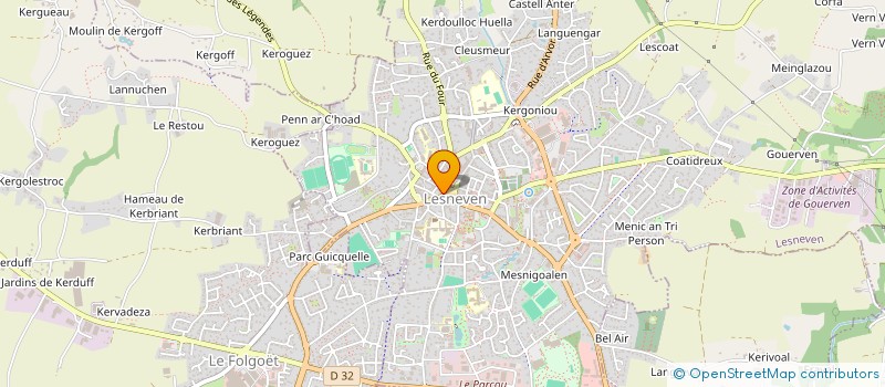 localisation de l'entreprise LES COPINES à LESNEVEN