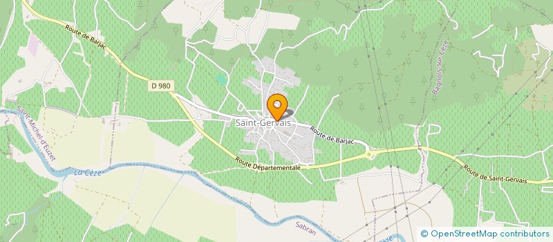 localisation de l'entreprise LES COQUELICOTS  SAINT-GERVAIS