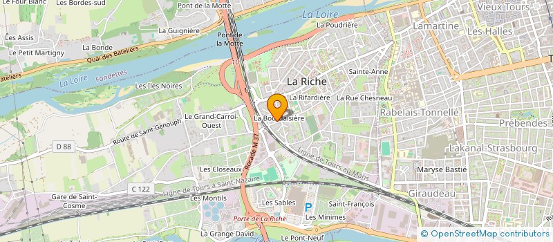 localisation de l'entreprise LES COQUELICOTS  LA RICHE