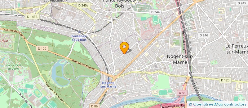 localisation de l'entreprise LES COQUELICOTS à NOGENT-SUR-MARNE