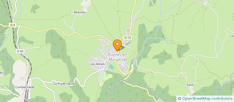 localisation de l'entreprise LES COQUELICOTS  RUYNES-EN-MARGERIDE