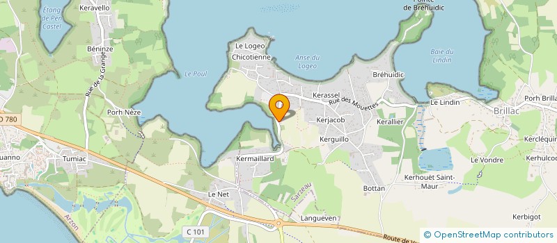 localisation de l'entreprise LES COQUELICOTS  SARZEAU