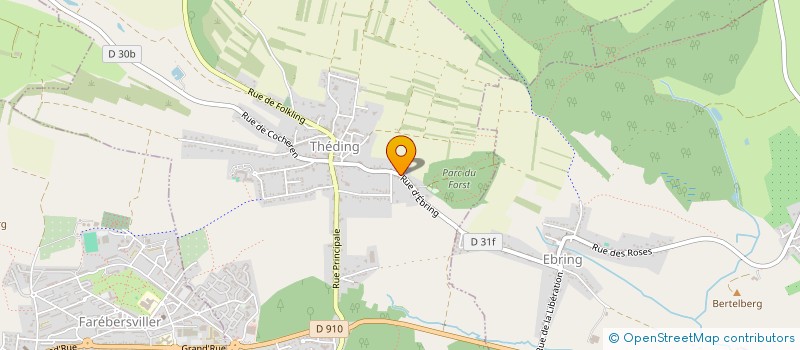 localisation de l'entreprise LES COQUELICOTS  THEDING