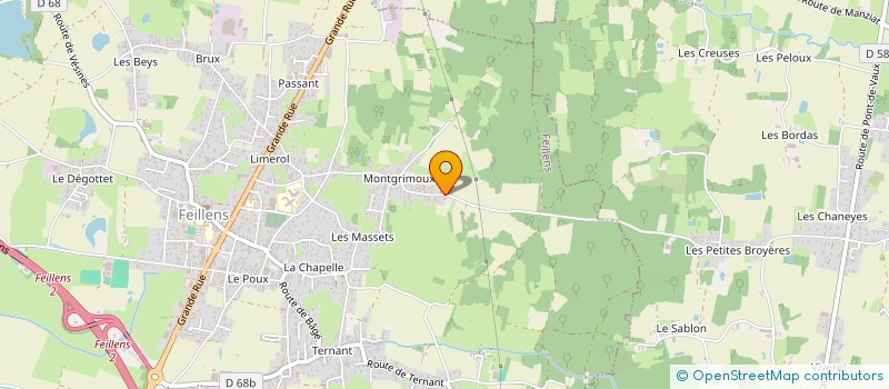 localisation de l'entreprise LES COQUELICOTS  FEILLENS