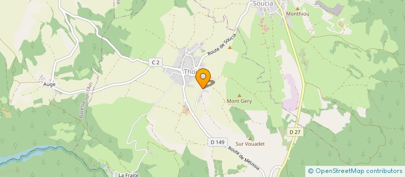 localisation de l'entreprise LES COQUELICOTS  THOIRIA