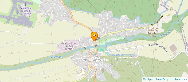 localisation de l'entreprise LES COQUELICOTS  VINON-SUR-VERDON