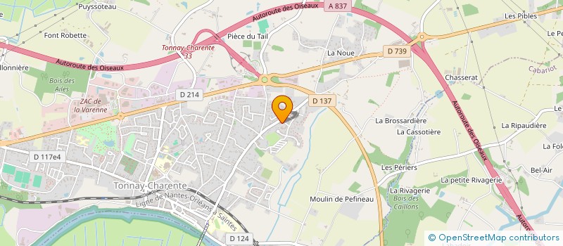 localisation de l'entreprise LES COQUELICOTS  TONNAY-CHARENTE