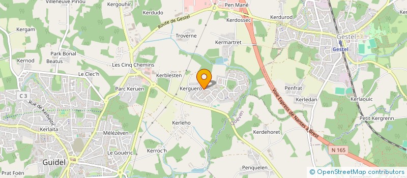 localisation de l'entreprise LES COQUELICOTS  GUIDEL