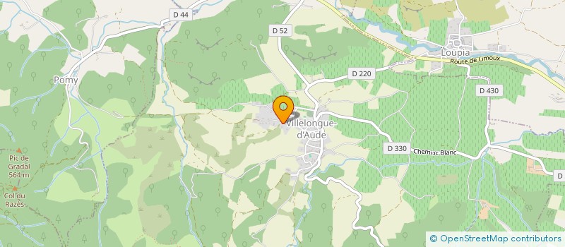 localisation de l'entreprise LES COQUELICOTS DE L'ATELIER  VILLELONGUE-D'AUDE