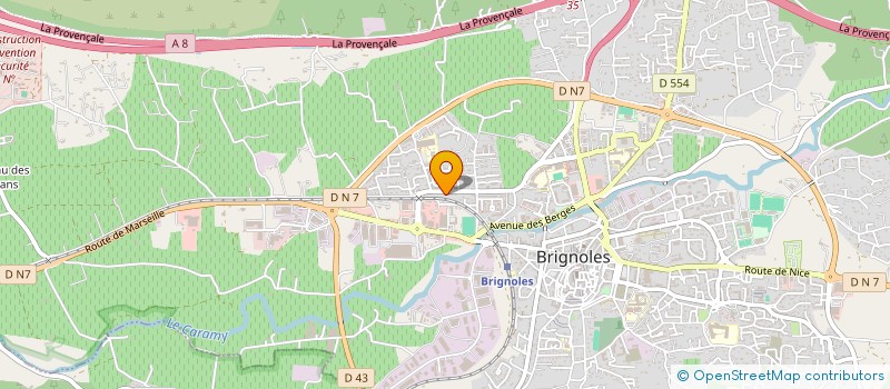 localisation de l'entreprise LES COQUELICOTS DE LA VIE à BRIGNOLES