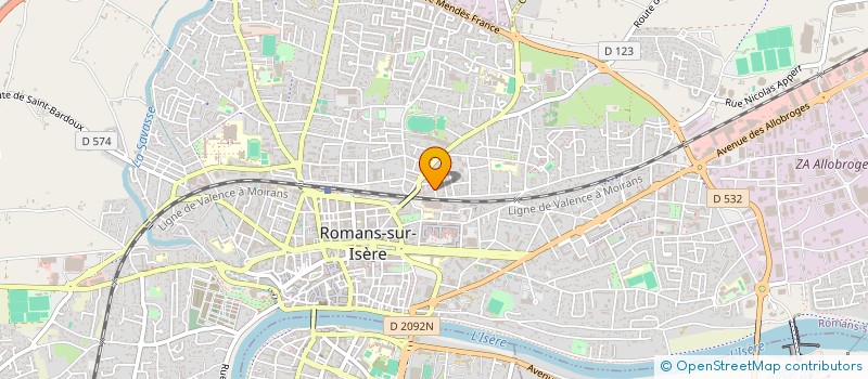 localisation de l'entreprise LES COQUES DU BARBU  ROMANS-SUR-ISERE