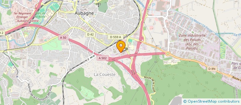localisation de l'entreprise LES COQUIERES VIANDES à AUBAGNE