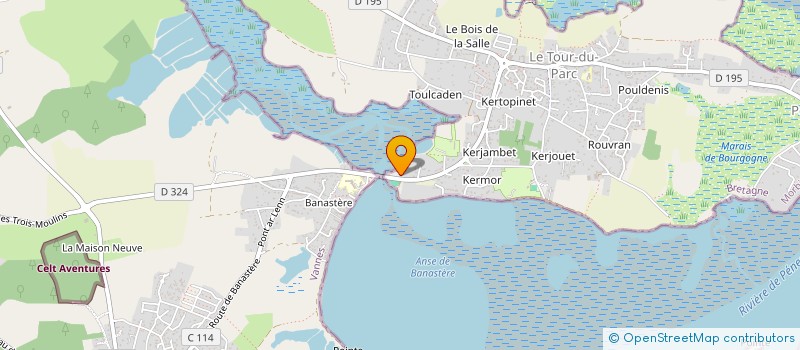 localisation de l'entreprise LES COQUILLAGES DES RIAS  LE TOUR-DU-PARC