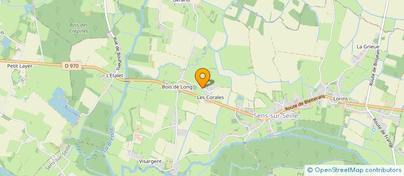localisation de l'entreprise LES CORALIENS  SENS-SUR-SEILLE