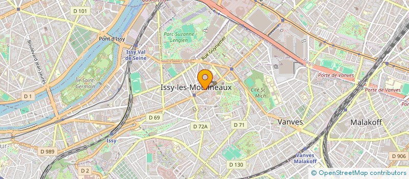 localisation de l'entreprise LES CORALINES à ISSY-LES-MOULINEAUX