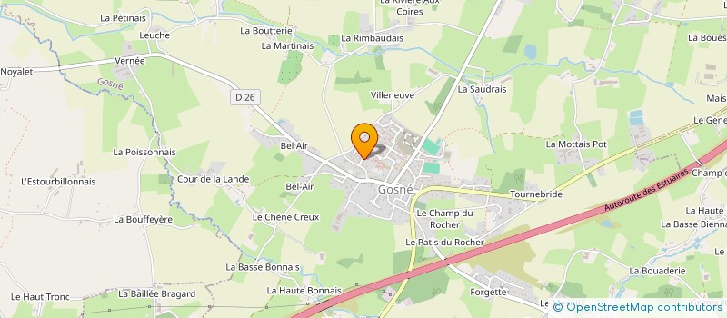 localisation de l'entreprise LES CORALINES  GOSNE