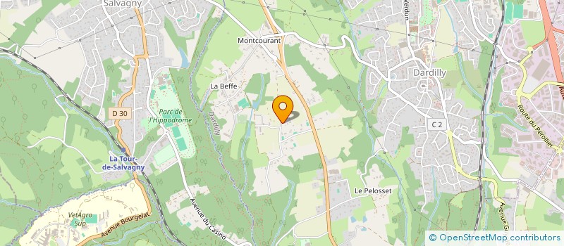 localisation de l'entreprise LES CORALINES EURL  DARDILLY