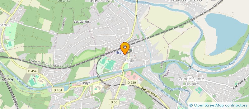 localisation de l'entreprise LES CORAUX à ESBLY