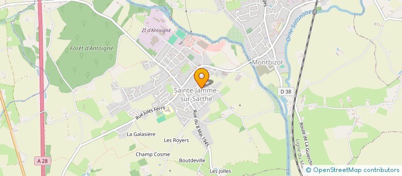 localisation de l'entreprise LES CORBEILLES JAMMOISES  SAINTE-JAMME-SUR-SARTHE