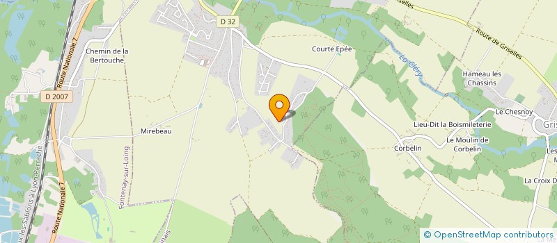 localisation de l'entreprise LES CORNES  FERRIERES-EN-GATINAIS
