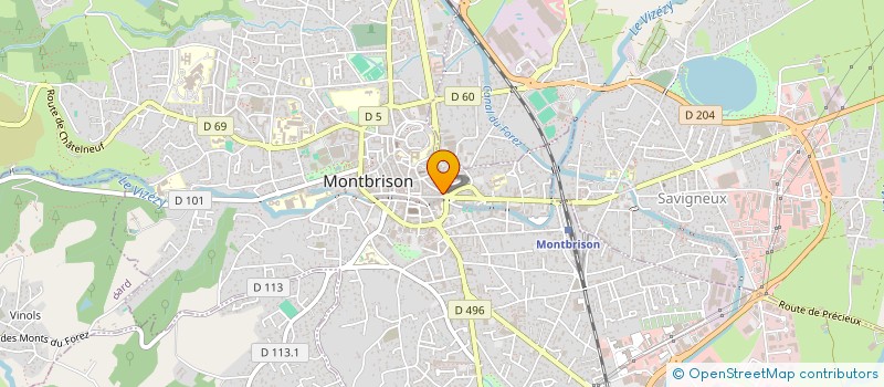 localisation de l'entreprise LES CORNES DU FOREZ  MONTBRISON